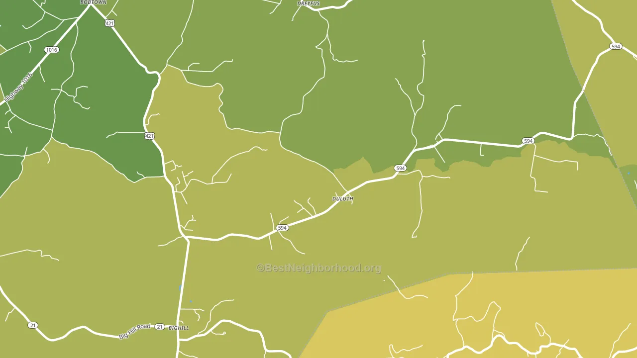 Duluth, KY block-group voter-turnout map