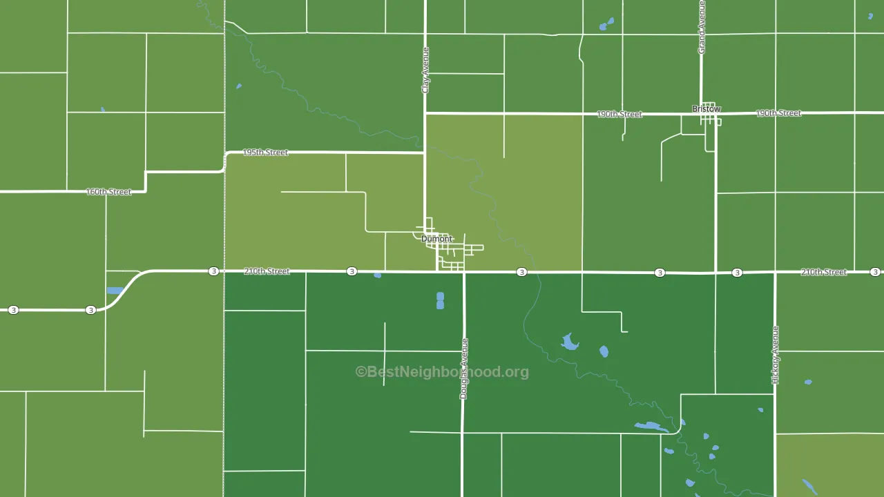 Dumont, IA block-group voter-turnout map