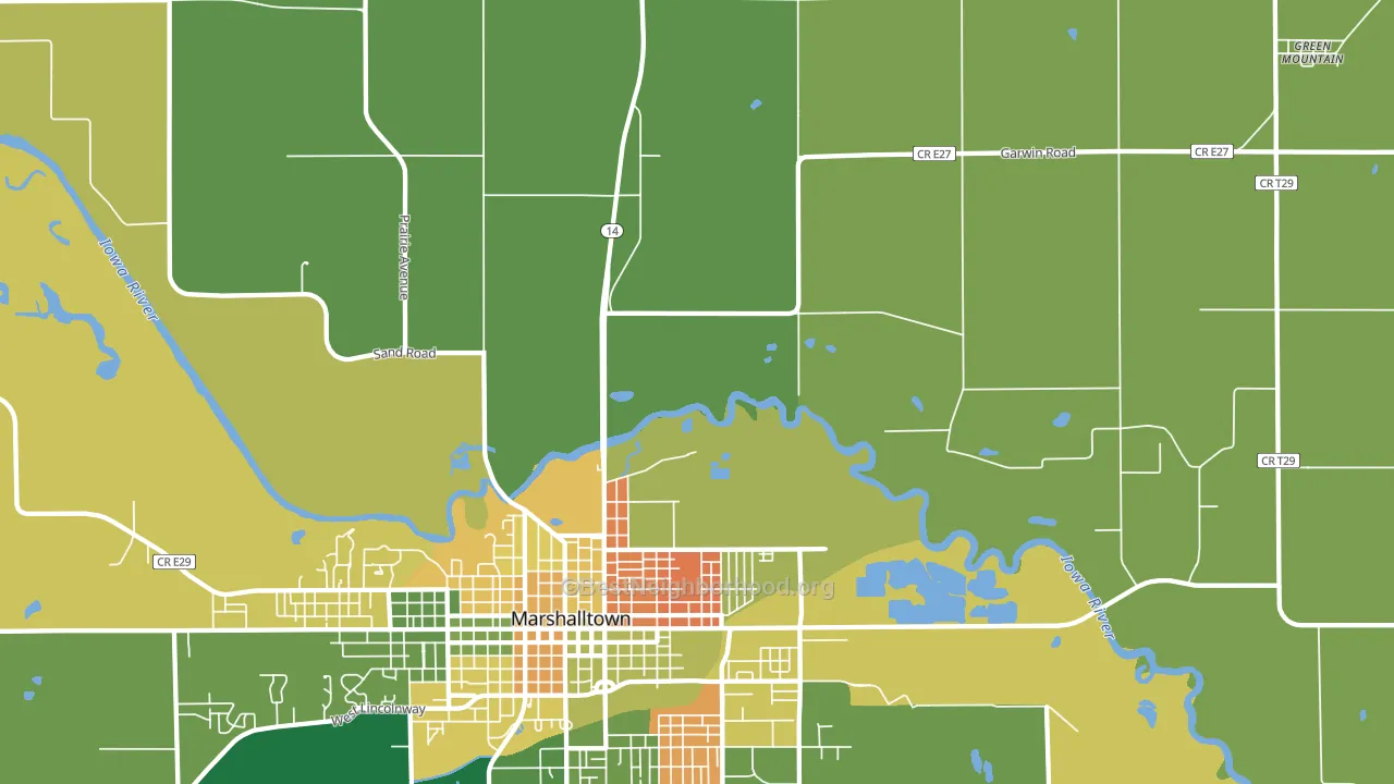 Dunbar, IA block-group voter-turnout map