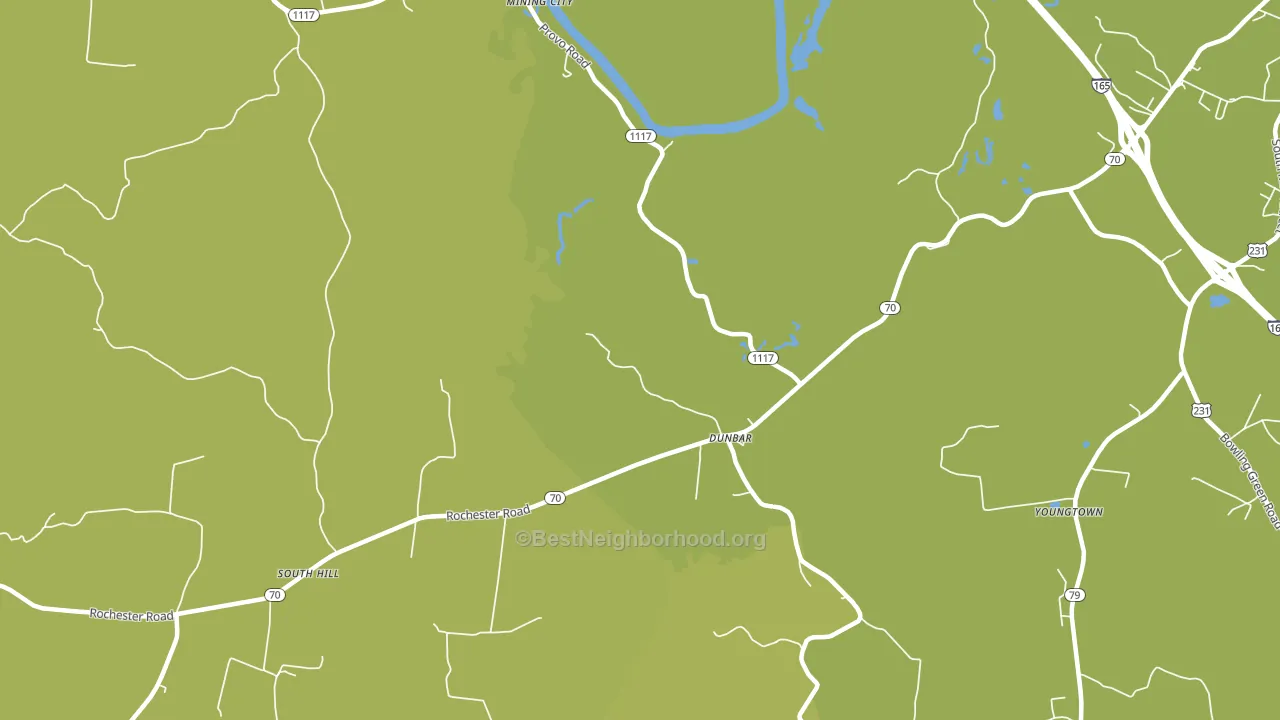 Dunbar, KY block-group voter-turnout map
