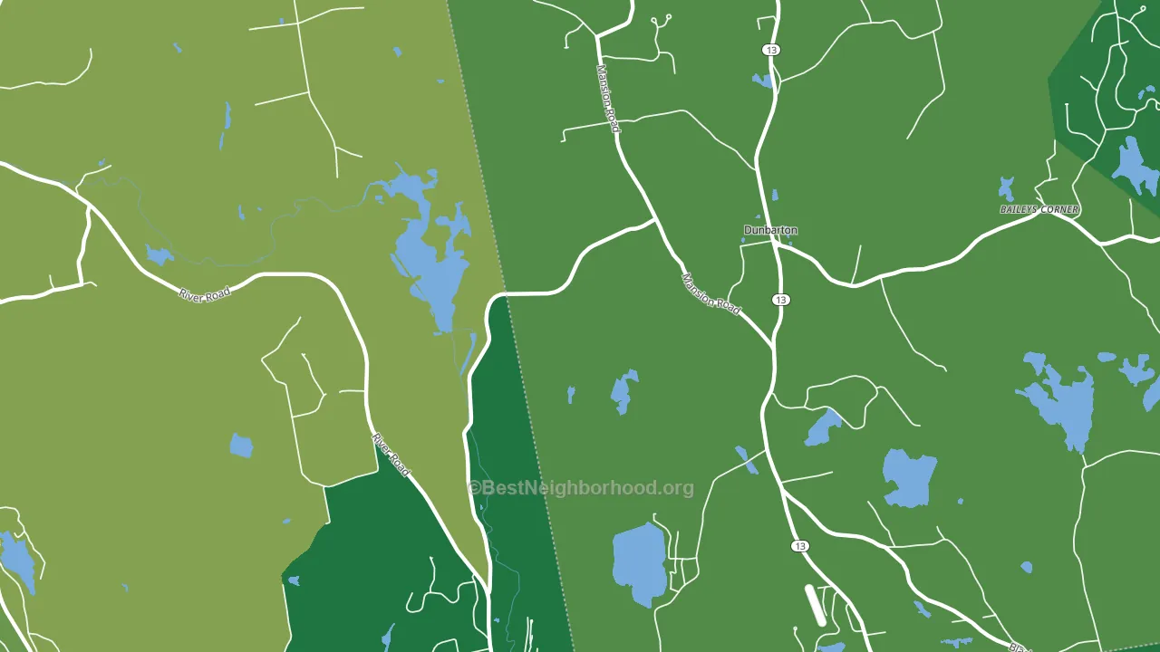 Dunbarton Center, NH block-group voter-turnout map
