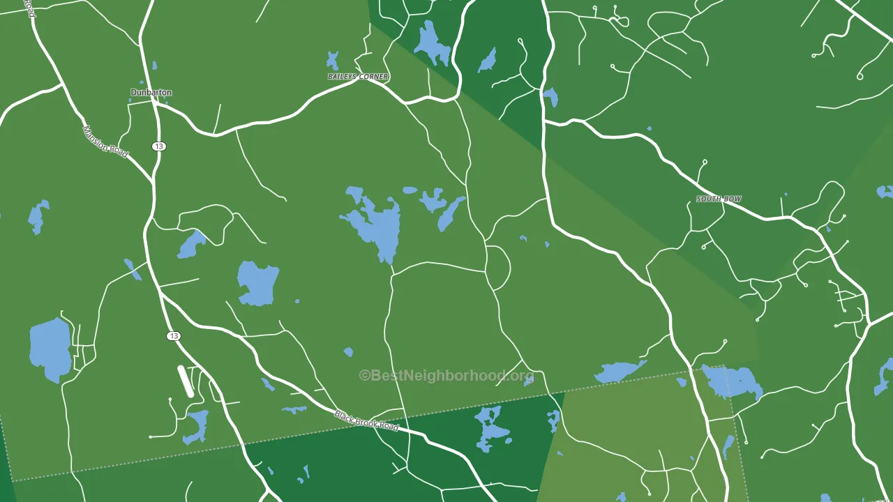 Dunbarton, NH block-group voter-turnout map