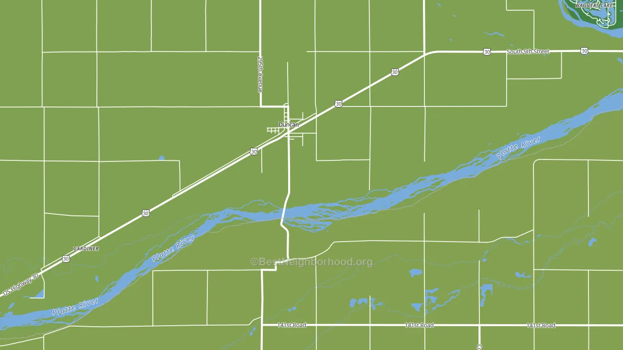 Duncan, NE block-group voter-turnout map