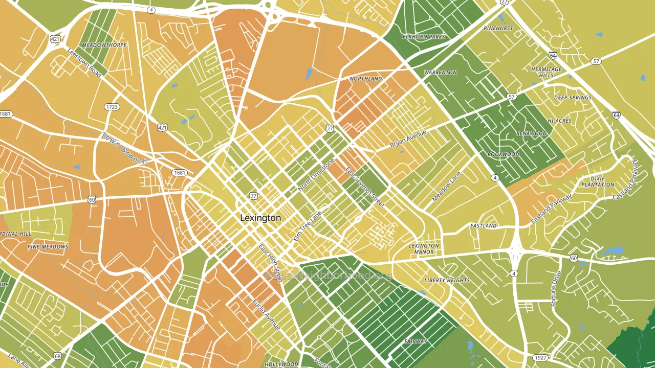 Duncan Park, Lexington, KY block-group voter-turnout map