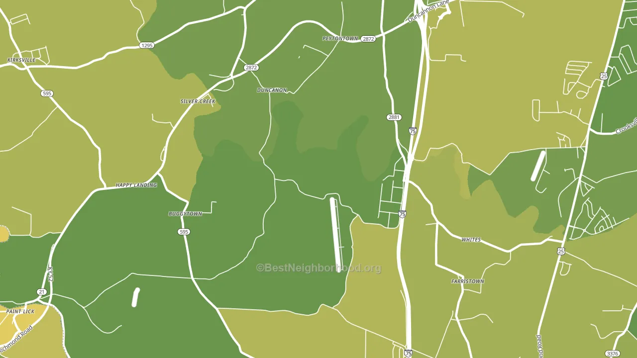 Duncanon, KY block-group voter-turnout map