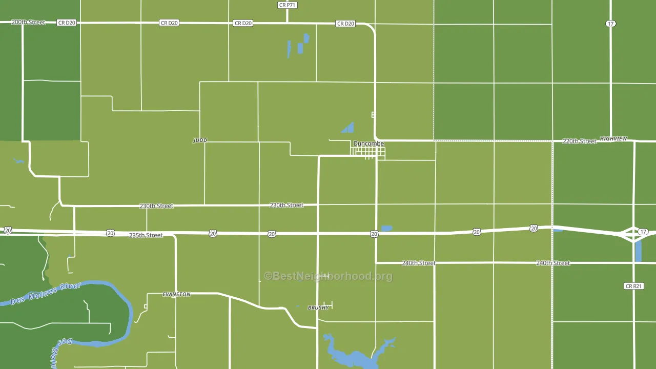 Duncombe, IA block-group voter-turnout map