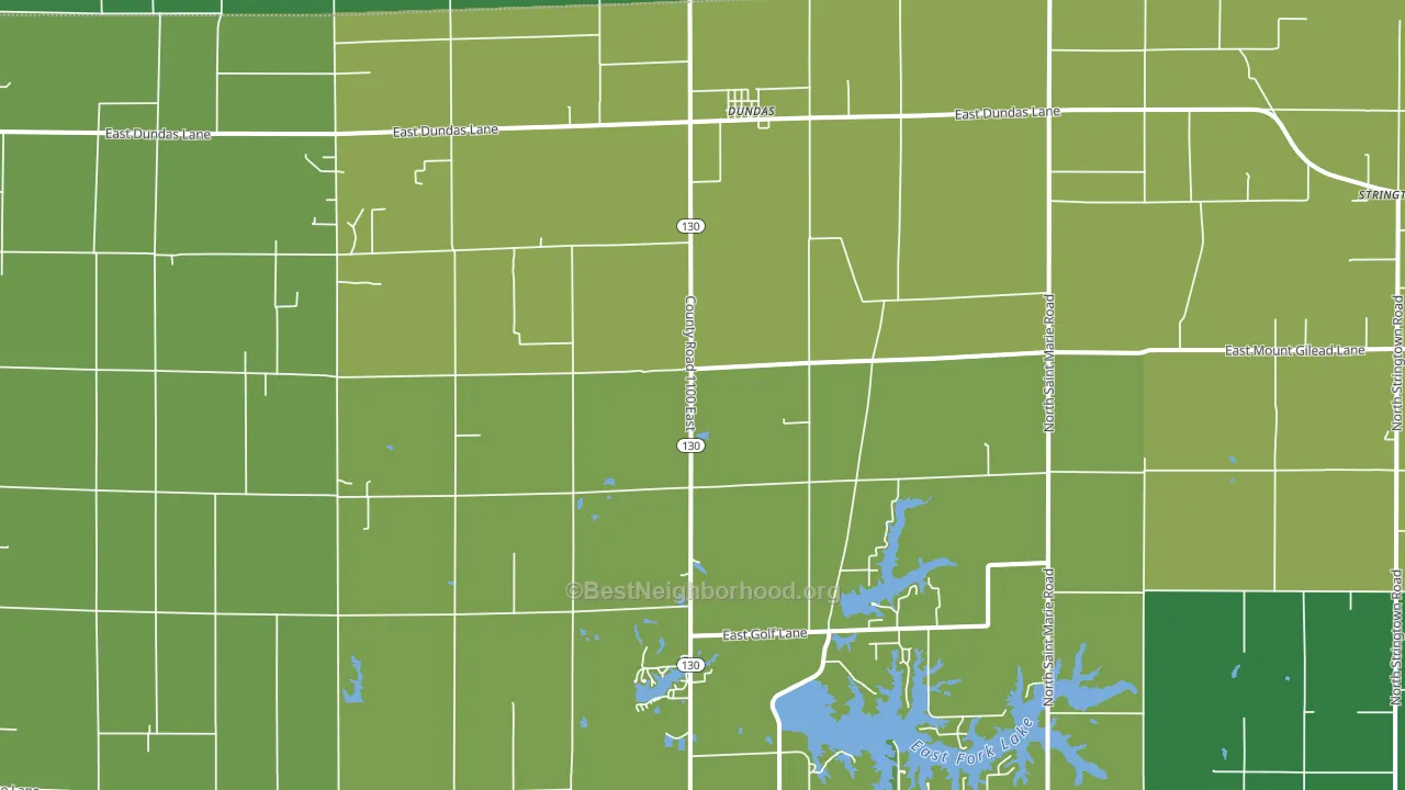 Dundas, IL block-group voter-turnout map