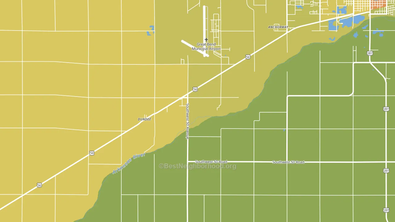 Dundee, KS block-group voter-turnout map