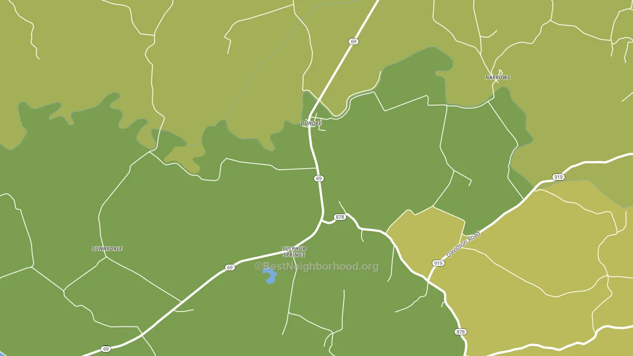 Dundee, KY block-group voter-turnout map