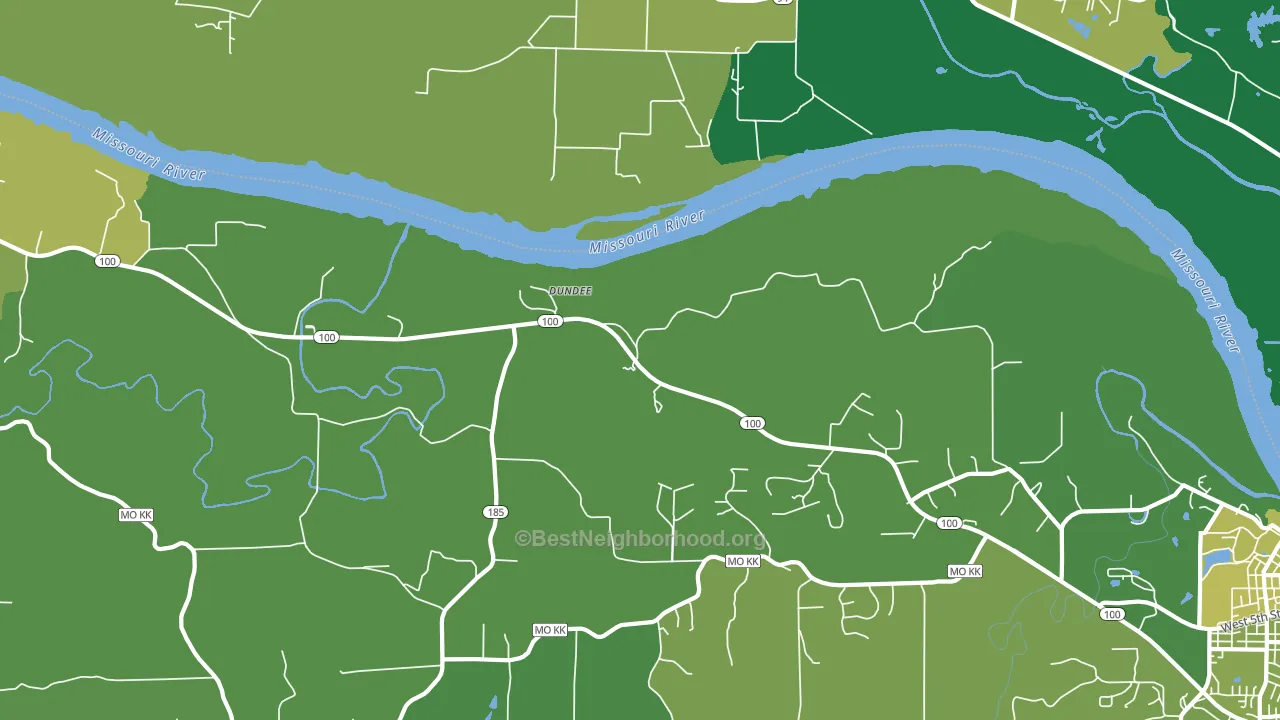 Dundee, MO block-group voter-turnout map