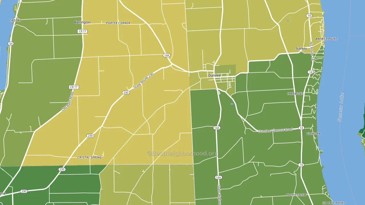 Dundee, NY block-group voter-turnout map