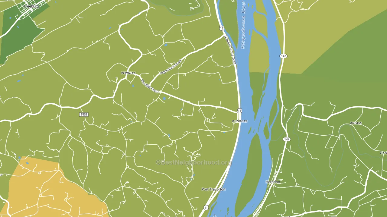 Dundore, PA block-group voter-turnout map