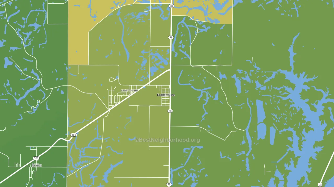 Dunfermline, IL block-group voter-turnout map