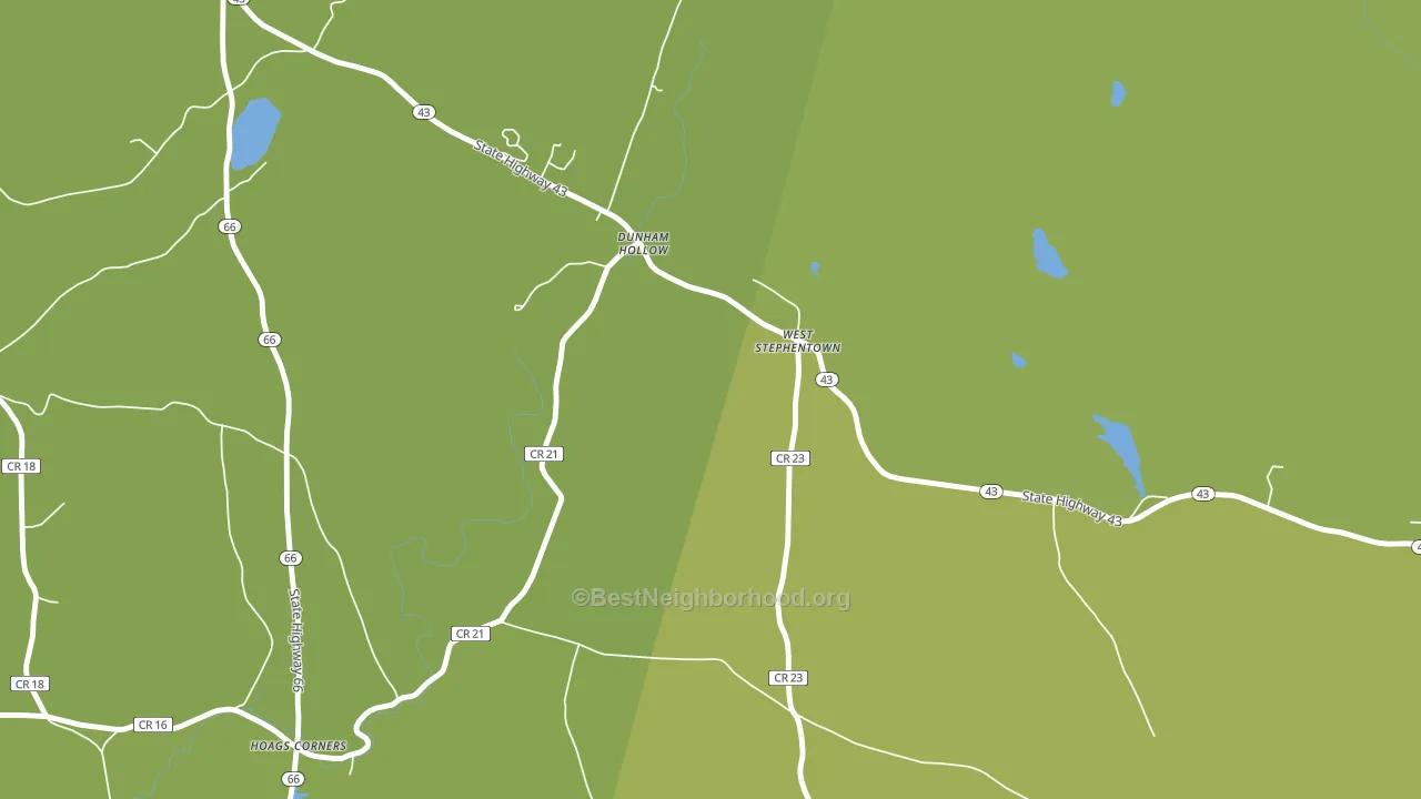Dunham Hollow, NY block-group voter-turnout map
