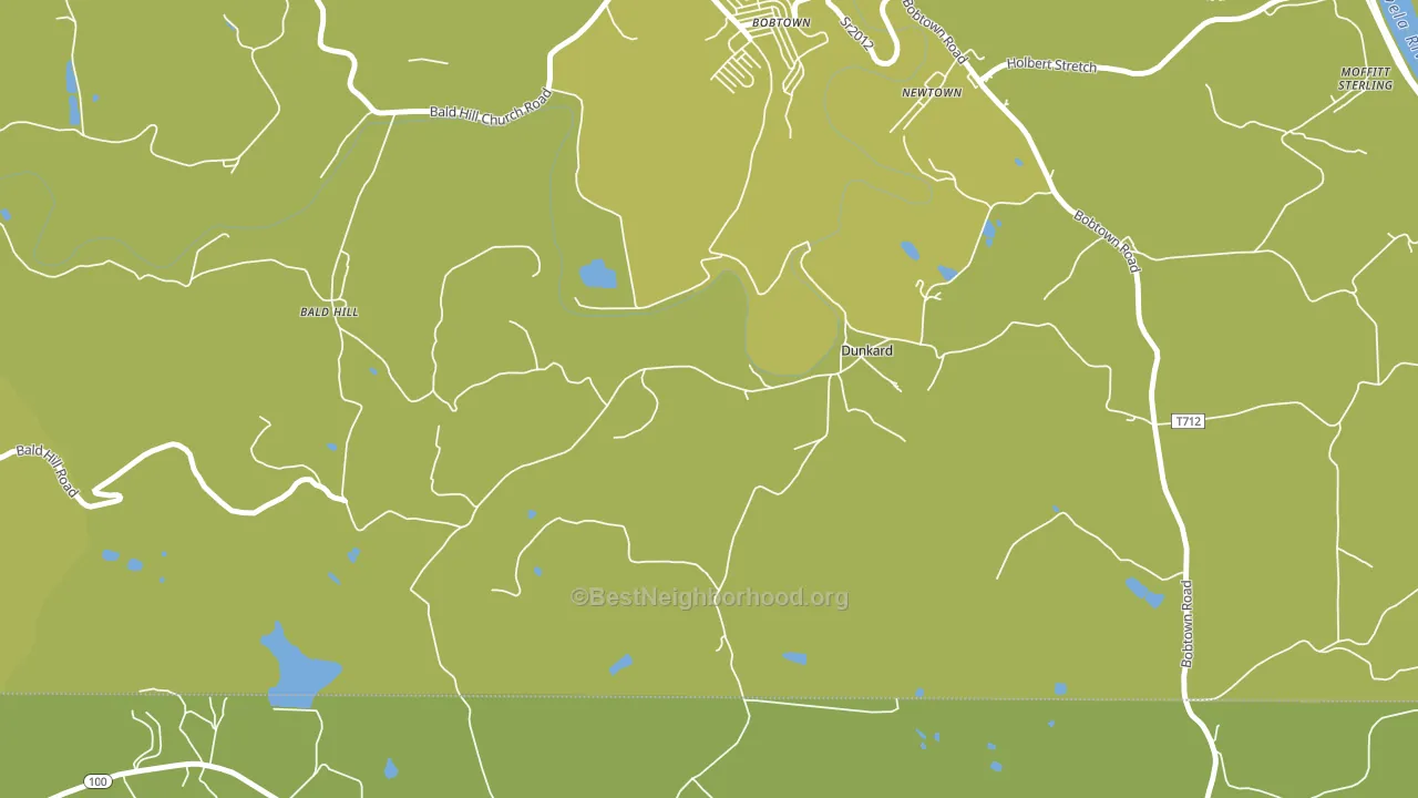 Dunkard, PA block-group voter-turnout map