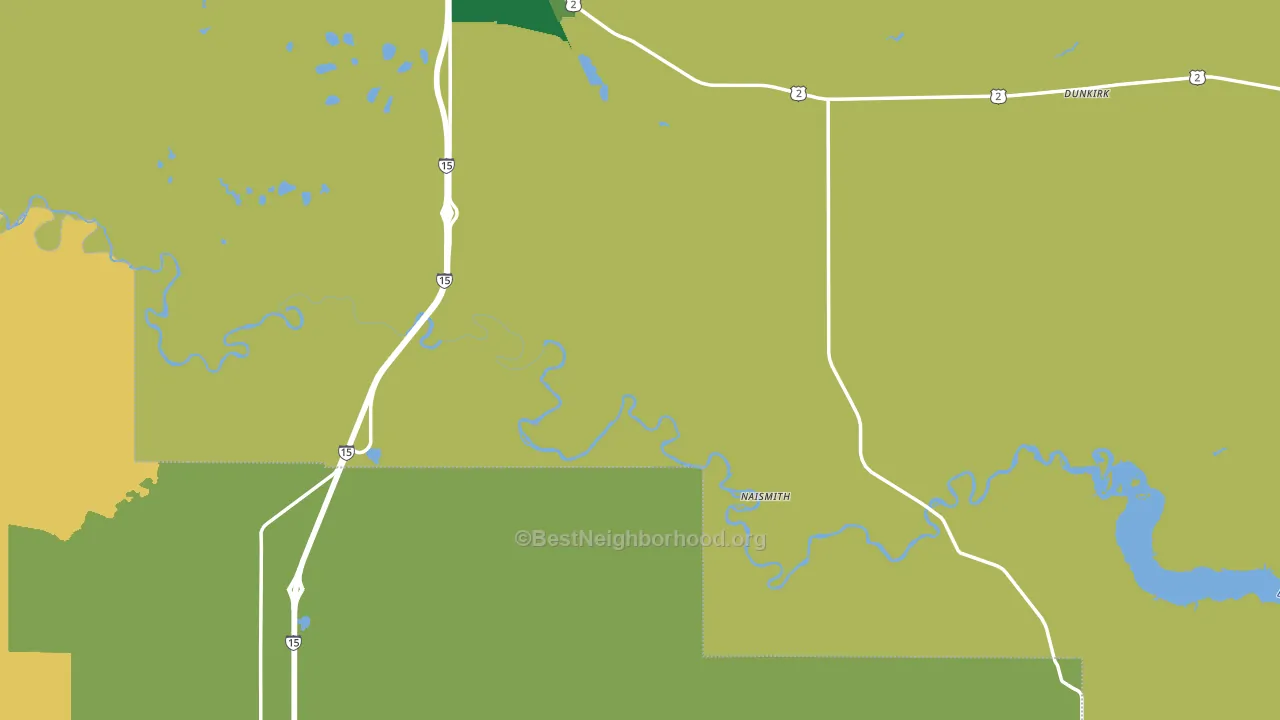 Dunkirk, MT block-group voter-turnout map