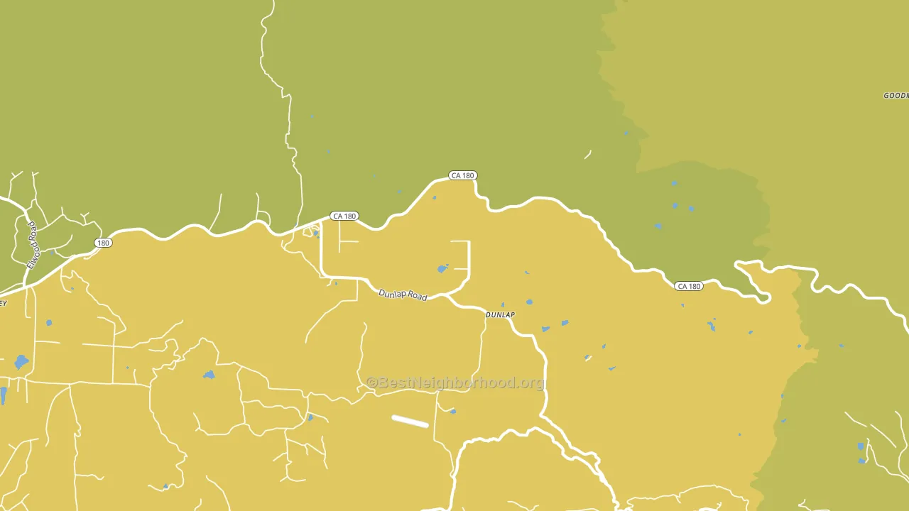 Dunlap, CA block-group voter-turnout map
