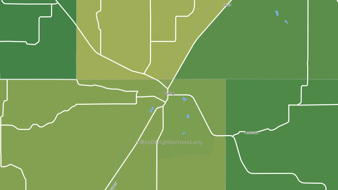 Dunlap, IA block-group voter-turnout map