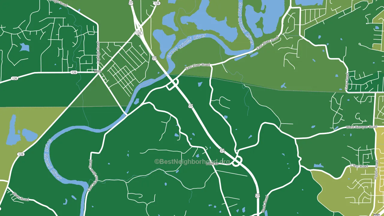 Dunlap, OH block-group voter-turnout map