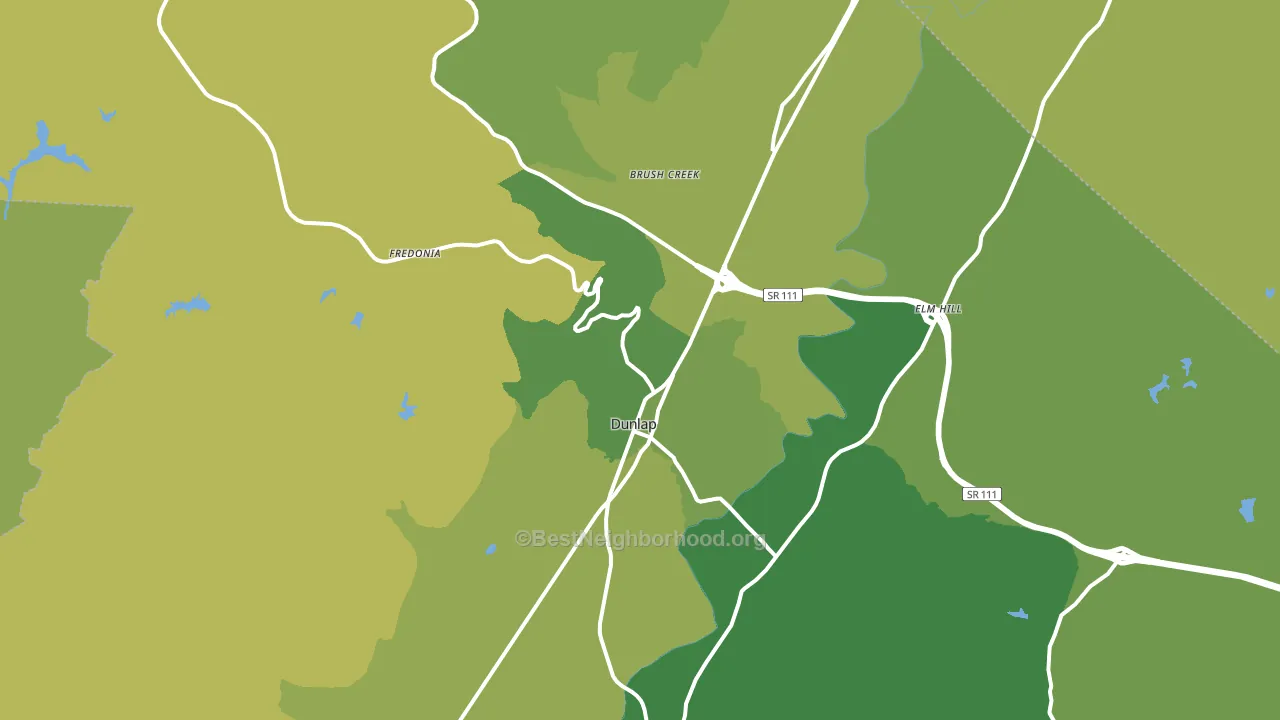 Dunlap, TN block-group voter-turnout map