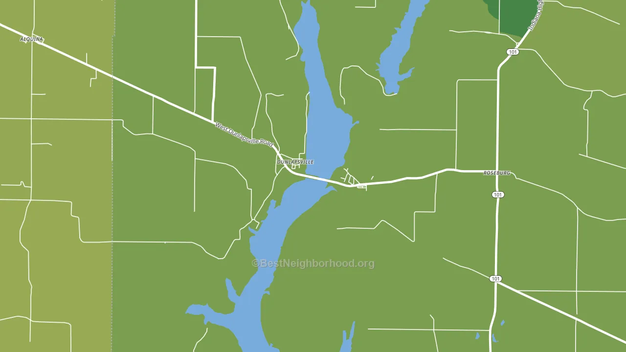 Dunlapsville, IN block-group voter-turnout map