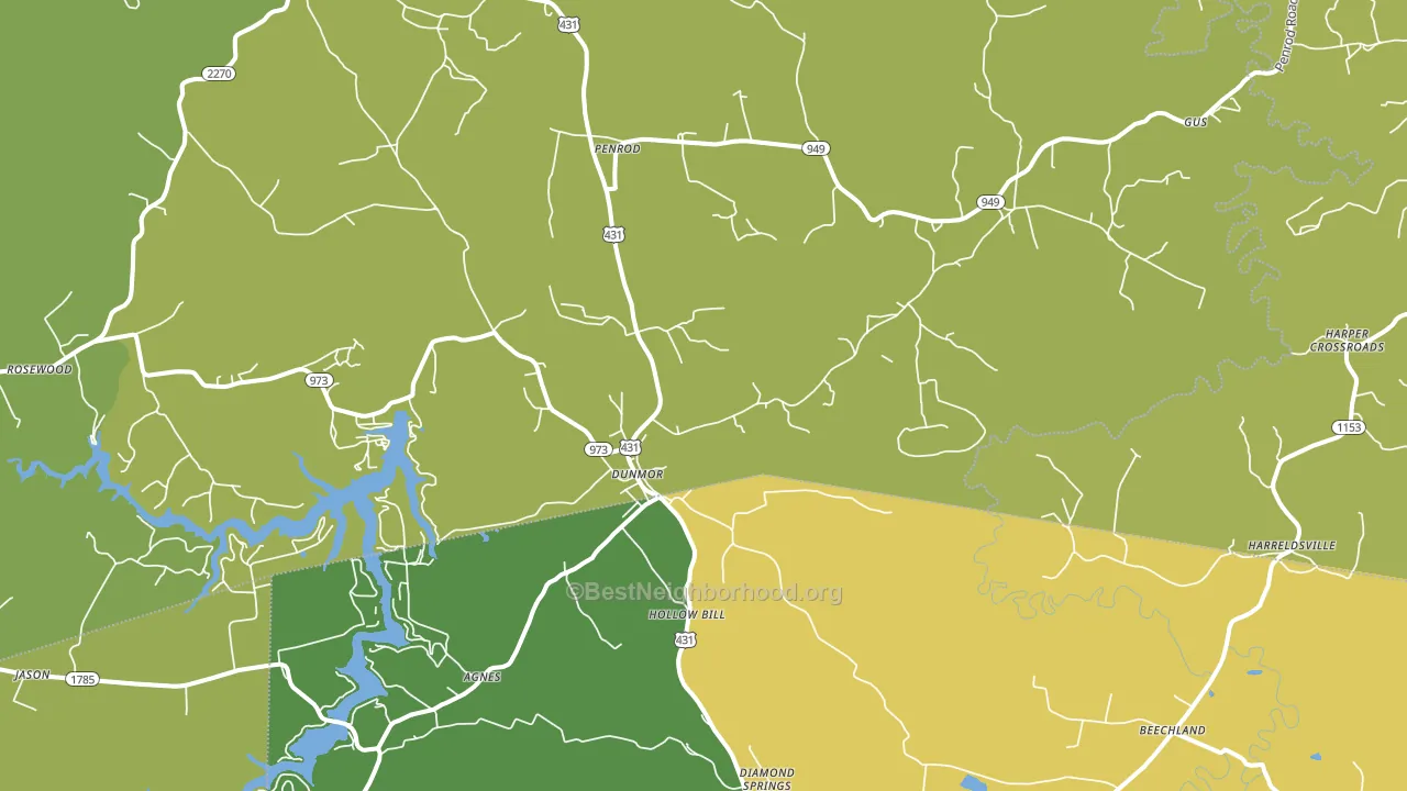 Dunmor, KY block-group voter-turnout map