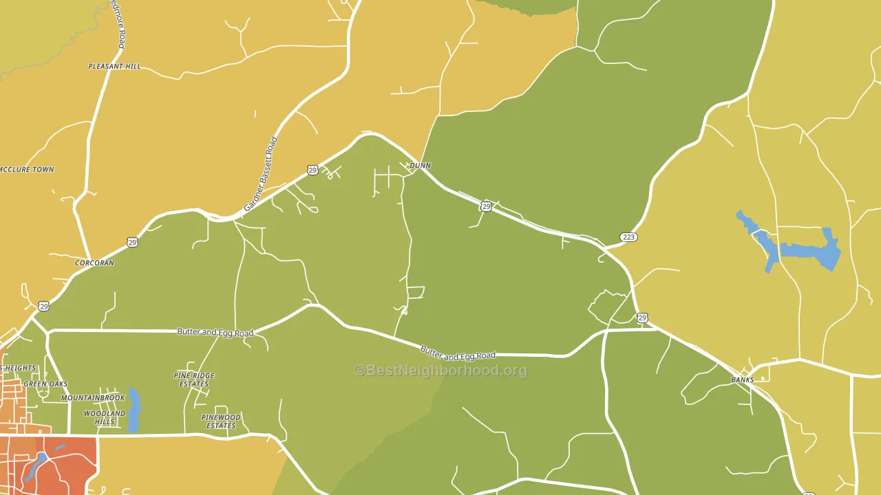 Dunn, AL block-group voter-turnout map