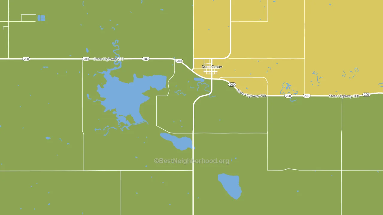 Dunn Center, ND block-group voter-turnout map