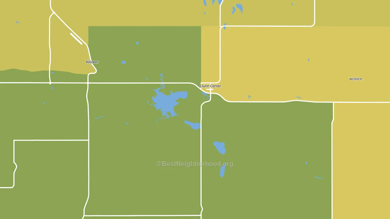 Dunn County, ND block-group voter-turnout map