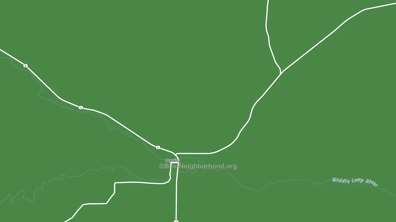 Dunning, NE block-group voter-turnout map