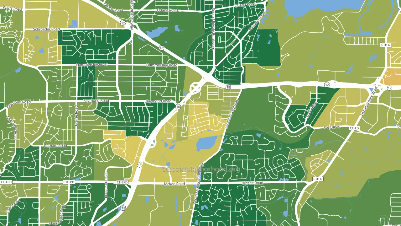 Dunn's Marsh, Madison, WI block-group voter-turnout map