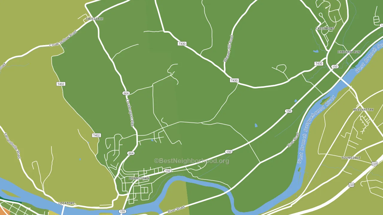 Dunnstown, PA block-group voter-turnout map