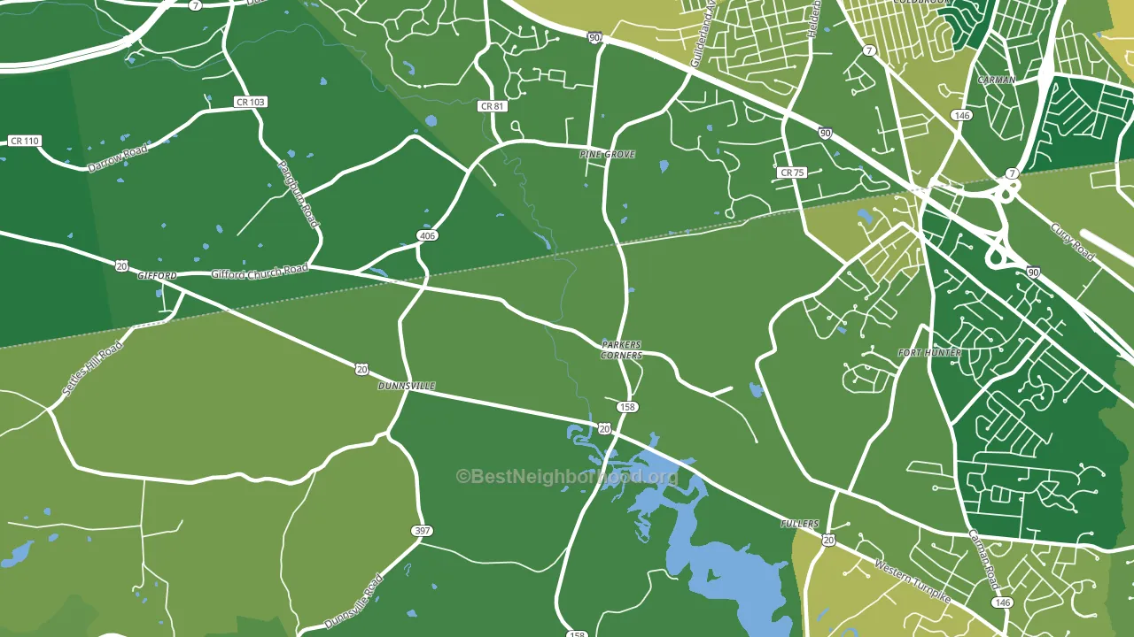 Dunnsville, NY block-group voter-turnout map