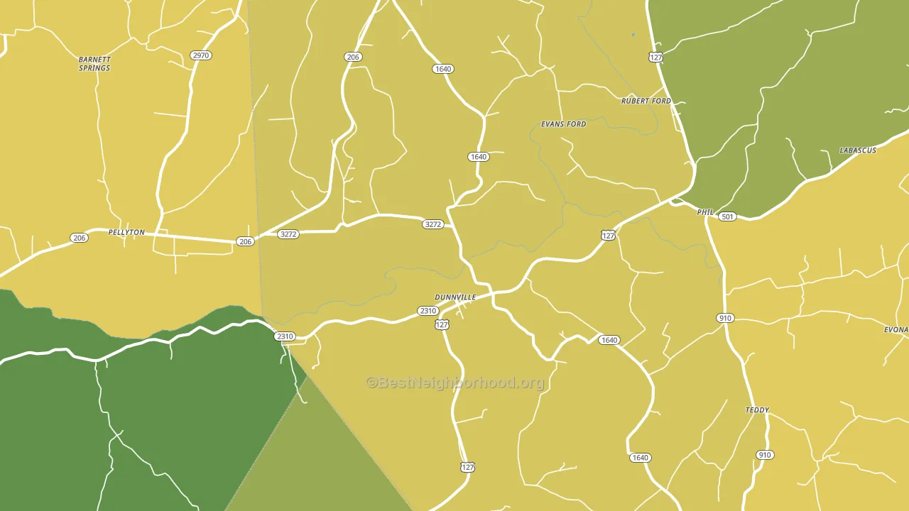 Dunnville, KY block-group voter-turnout map