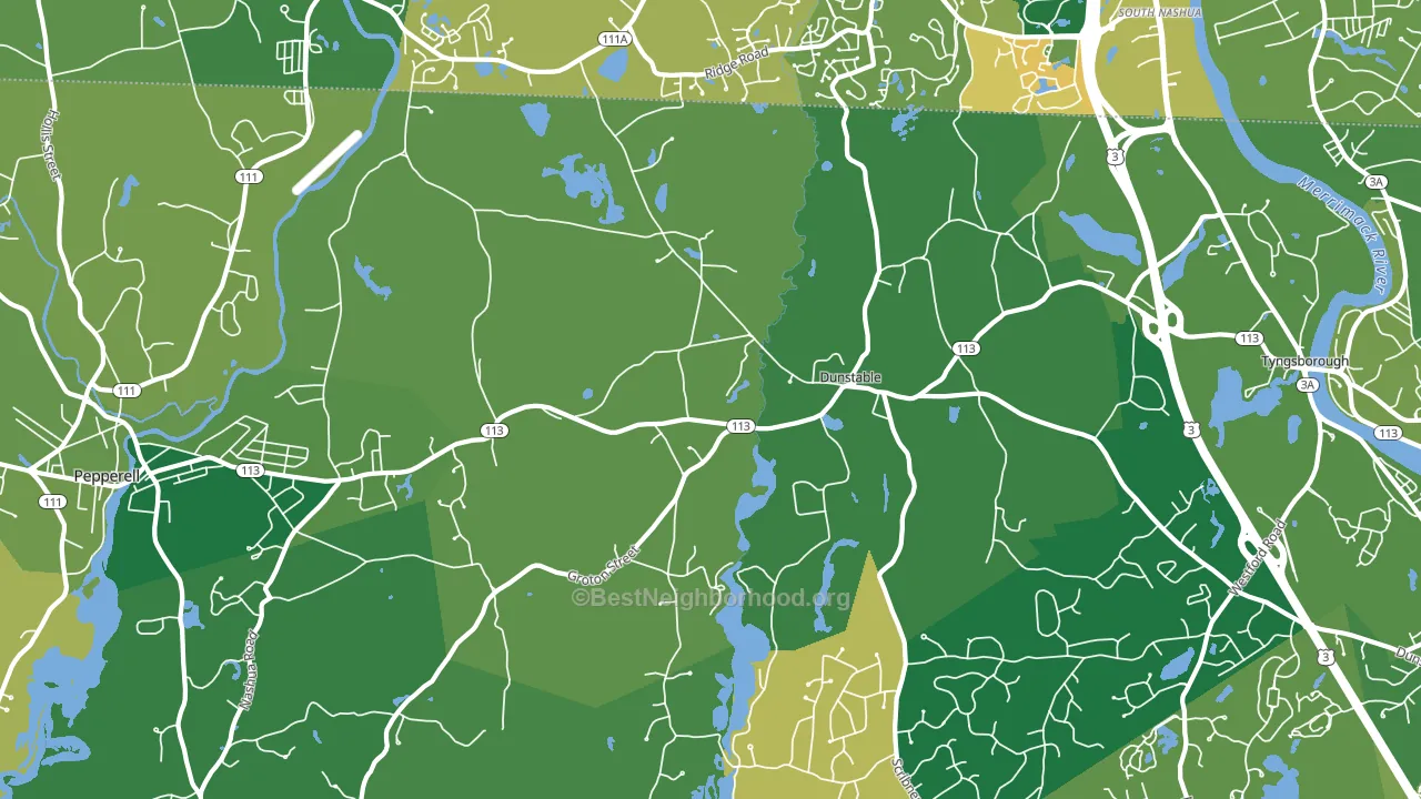 Dunstable, MA block-group voter-turnout map
