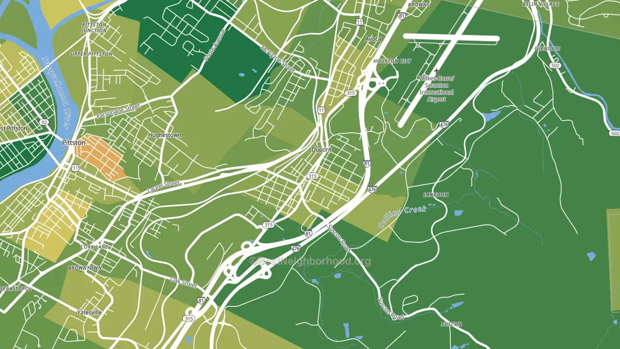 Dupont, PA block-group voter-turnout map