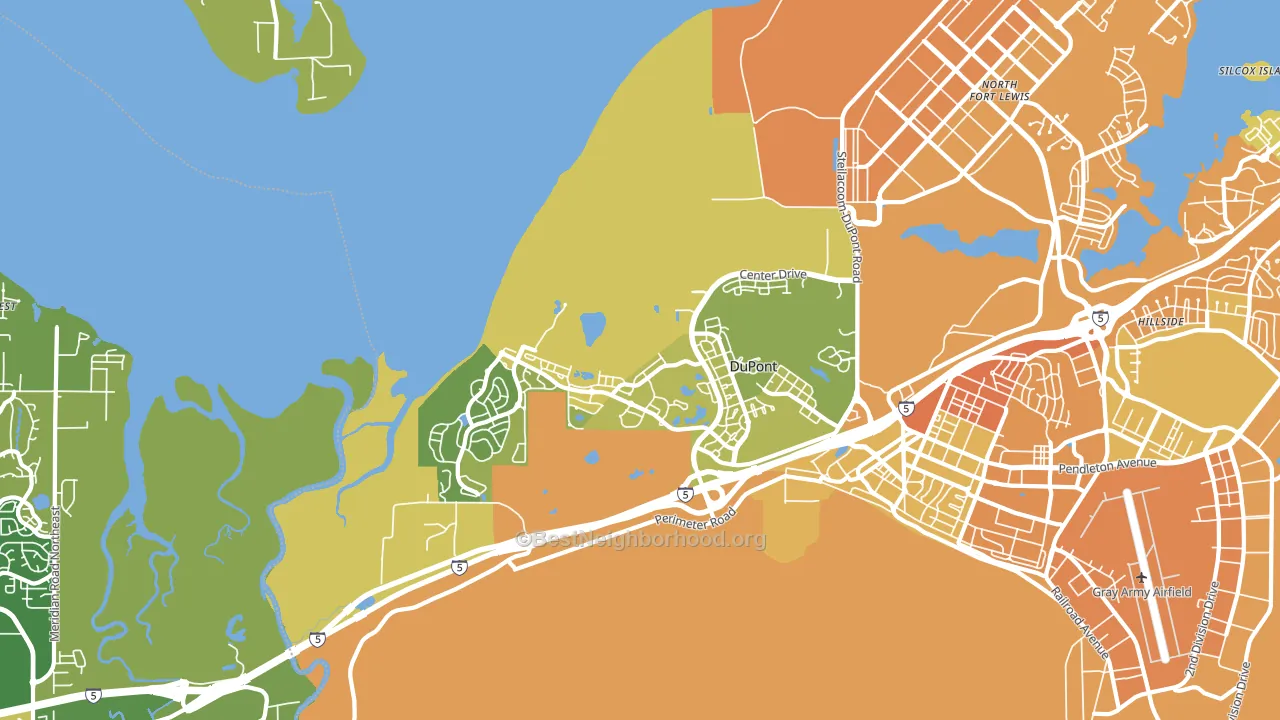 Dupont, WA block-group voter-turnout map