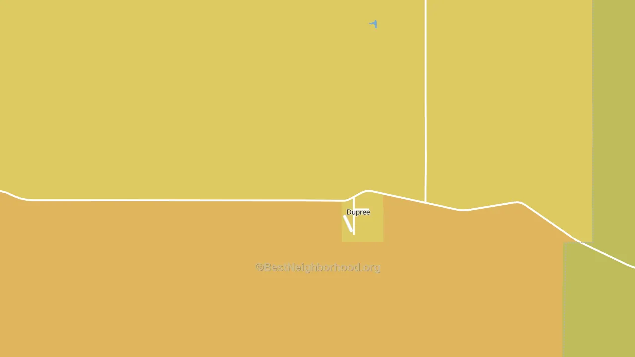 Dupree, SD block-group voter-turnout map