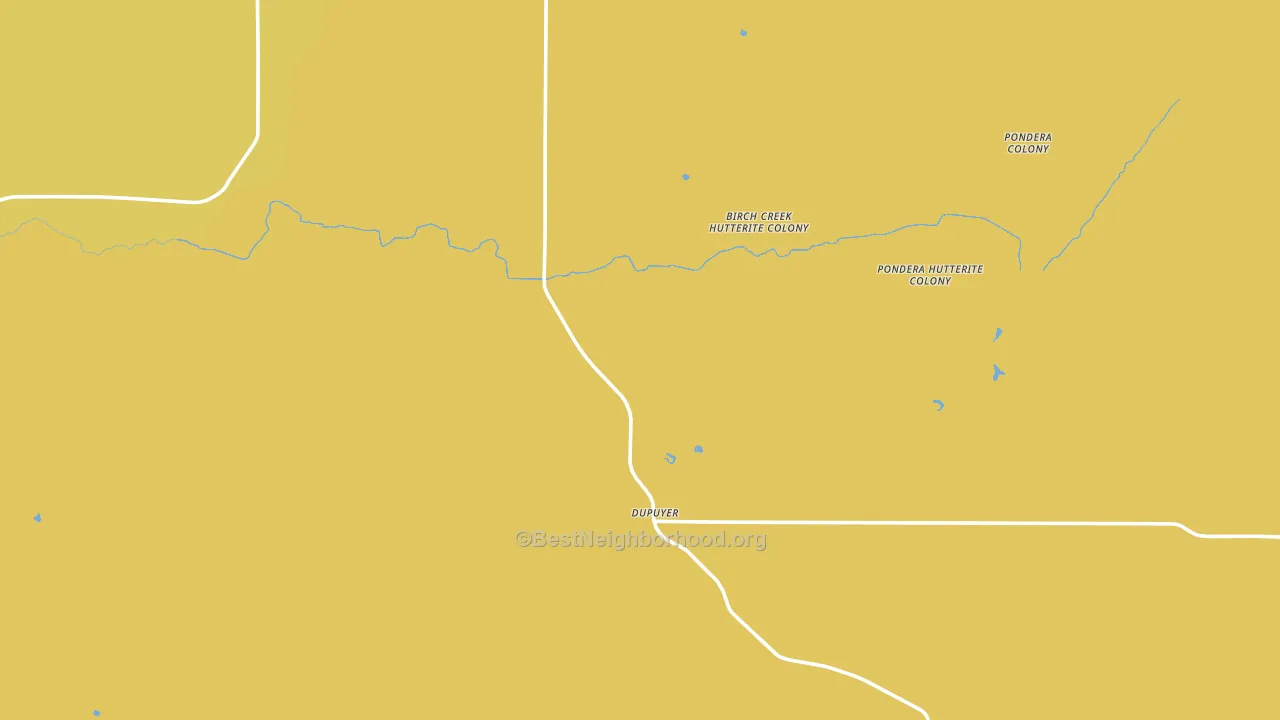 Dupuyer, MT block-group voter-turnout map