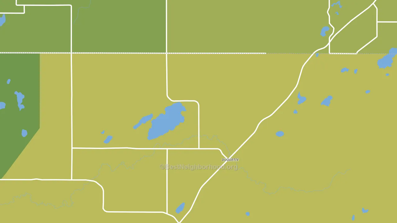 Duquette, MN block-group voter-turnout map