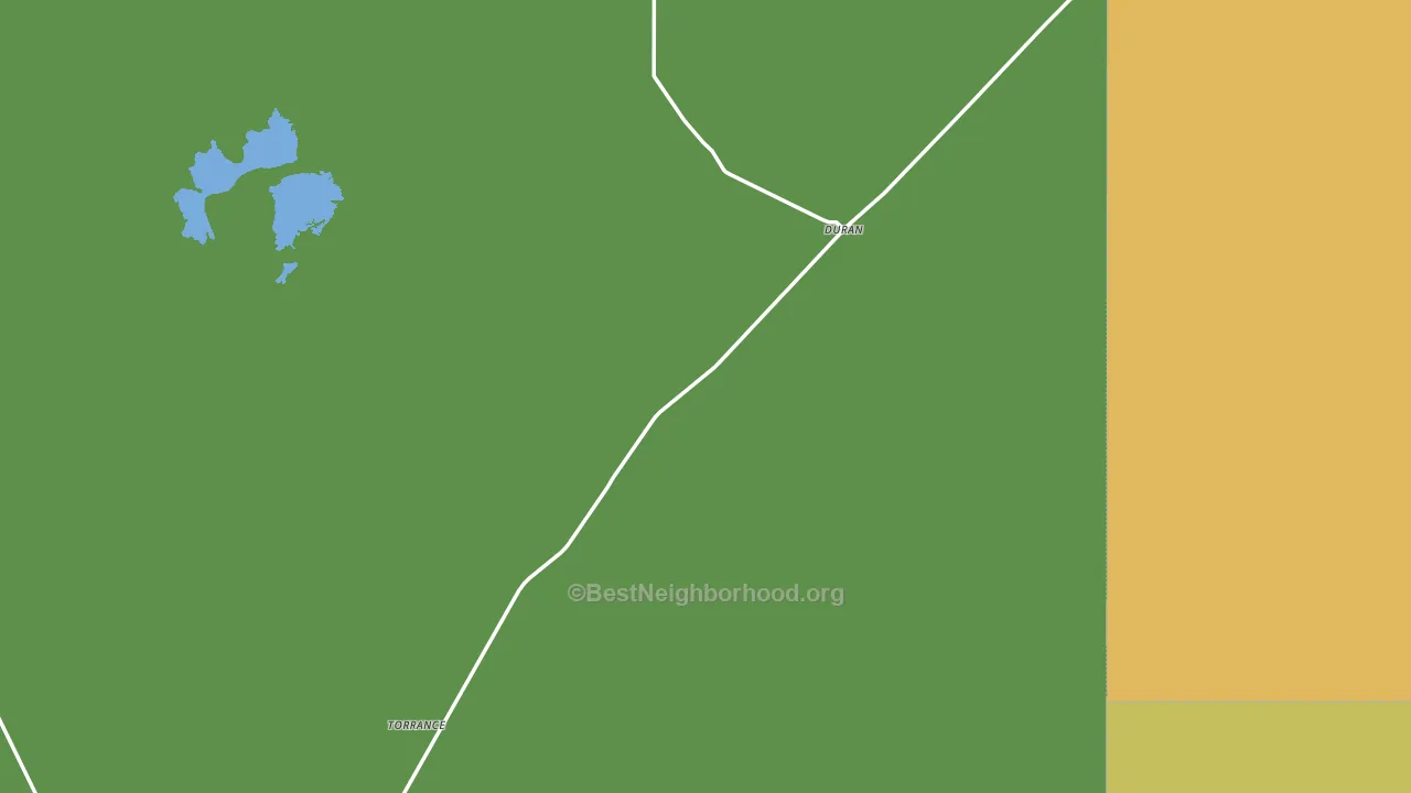 Duran, NM block-group voter-turnout map