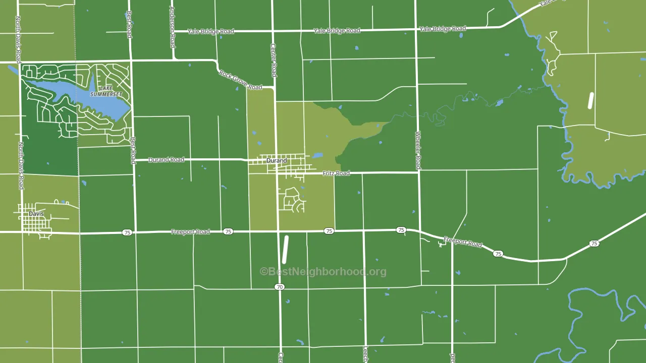 Durand, IL block-group voter-turnout map