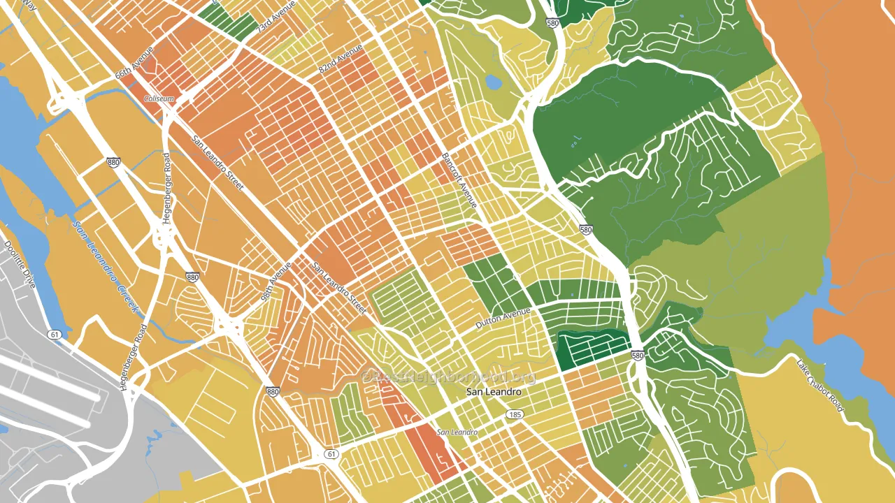 Durant Manor, Oakland, CA block-group voter-turnout map