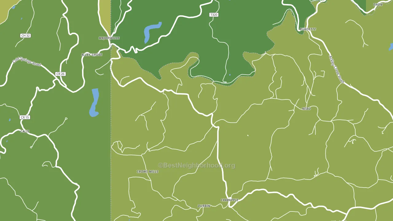 Durbin, PA block-group voter-turnout map