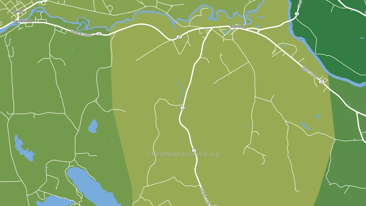 Durgintown, ME block-group voter-turnout map