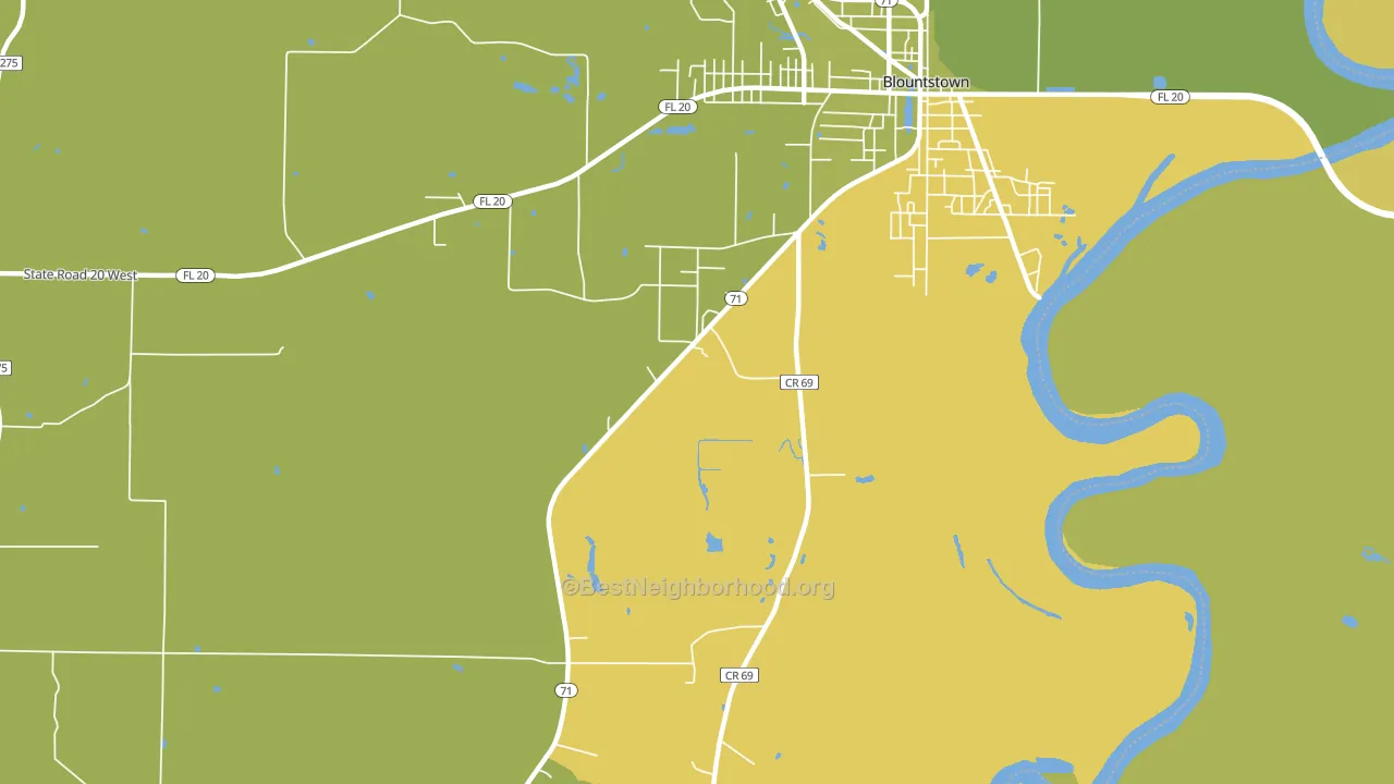 Durham, FL block-group voter-turnout map
