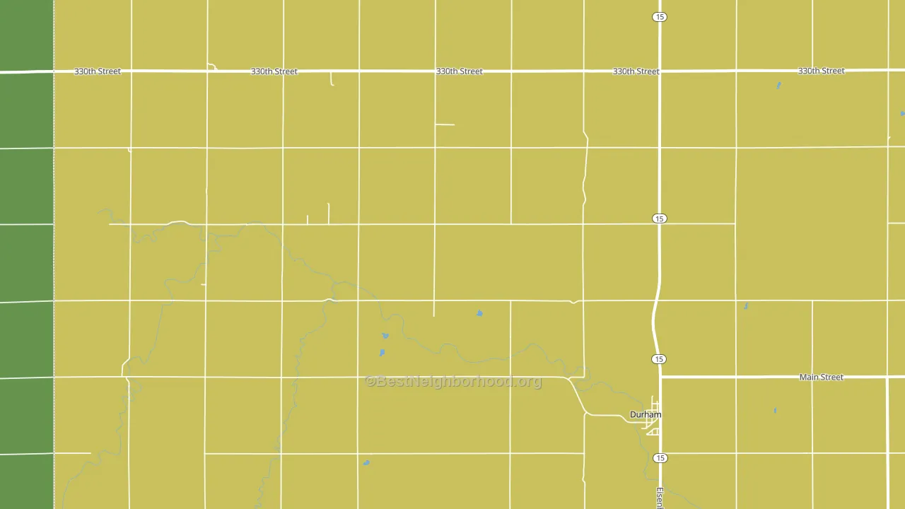 Durham, KS block-group voter-turnout map