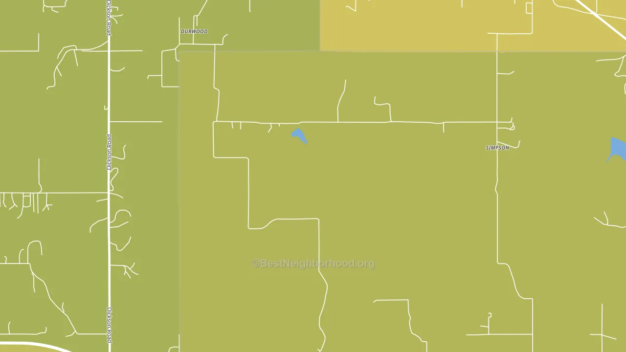 Durwood, OK block-group voter-turnout map
