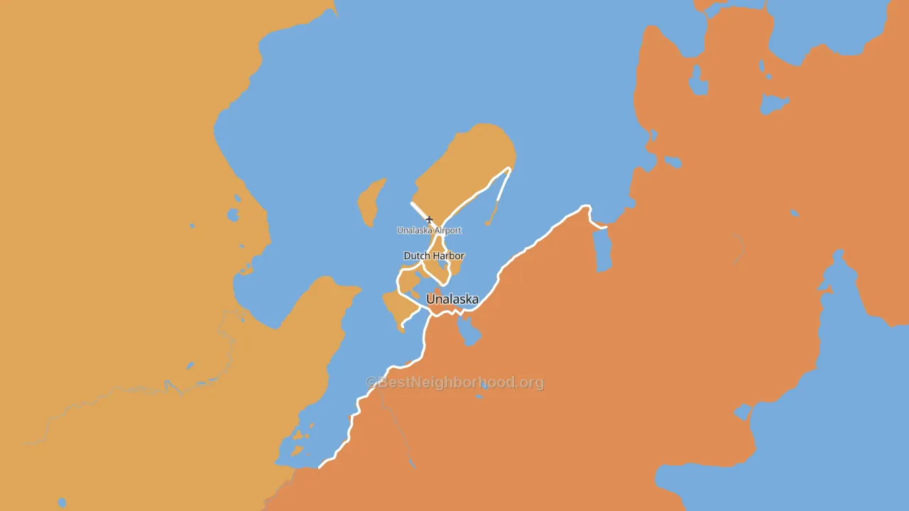 Dutch Harbor, AK block-group voter-turnout map