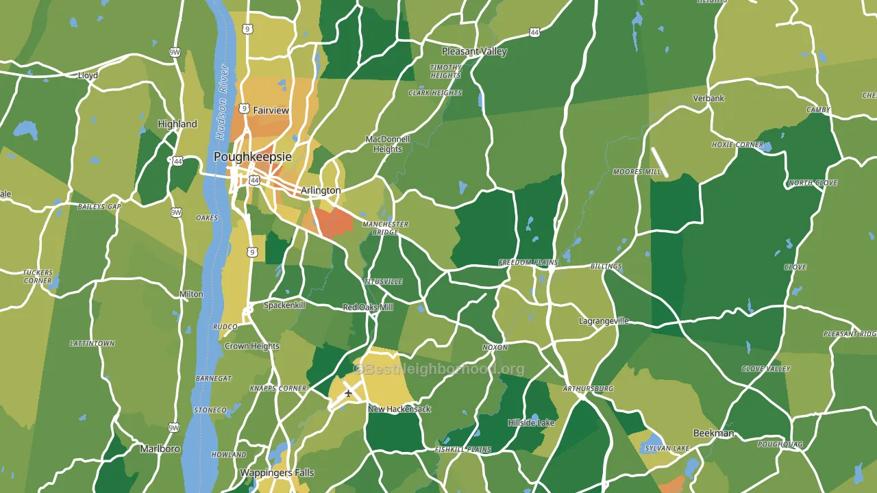 Dutchess County, NY block-group voter-turnout map